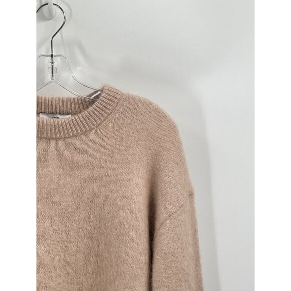 & Other Stories Tan Crew Neck Mohair Sweater Sz Small - Picture 2 of 6